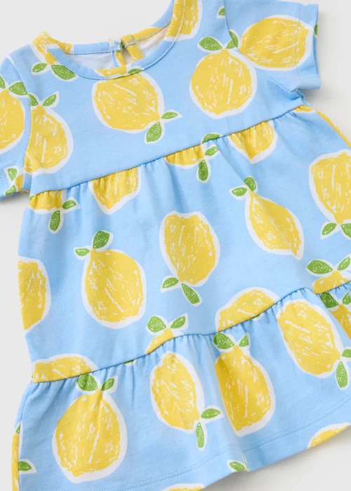Baby Blue Lemon Dress (Newborn-23mths) - 0-3 months Image 2