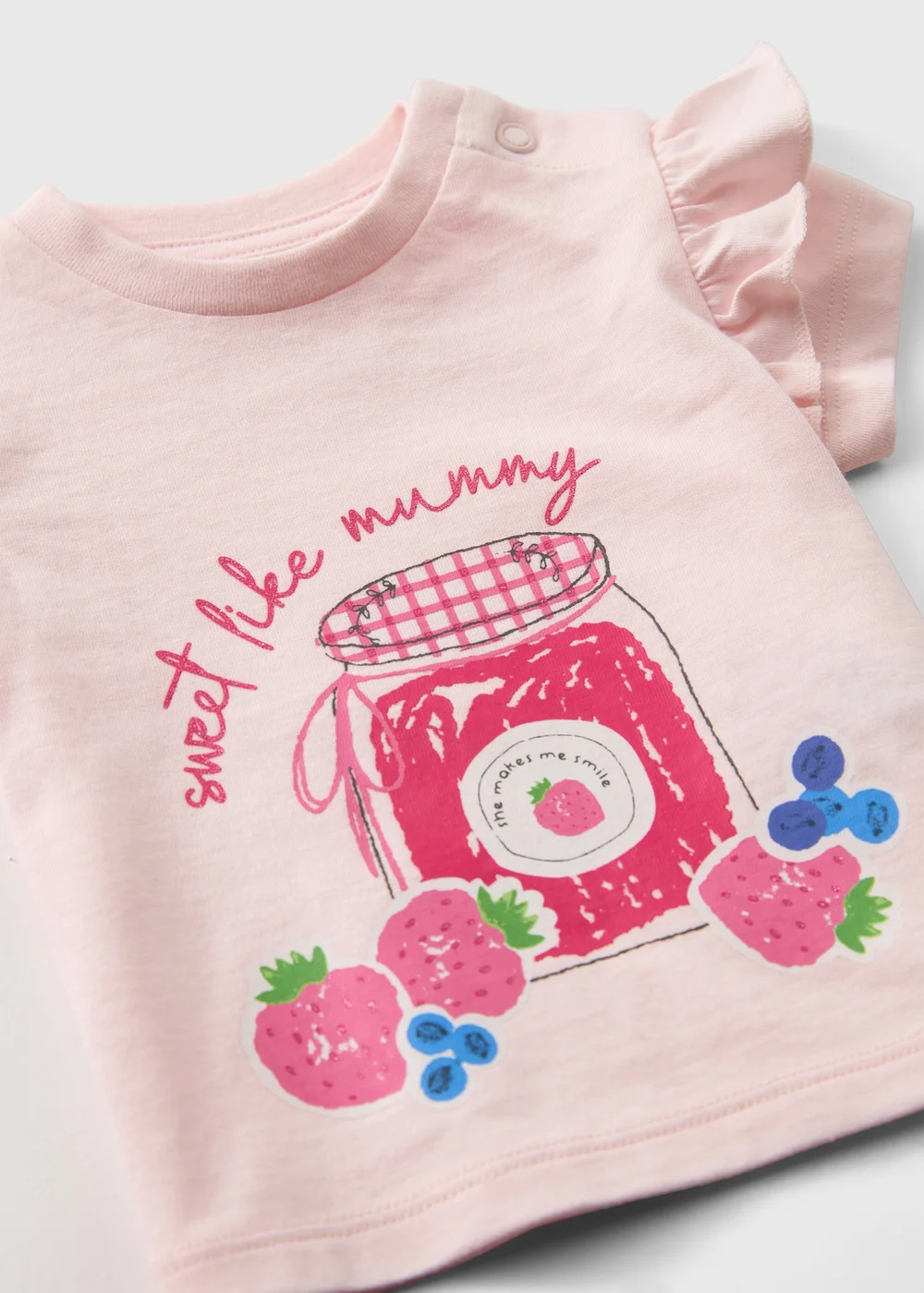 Baby Pink Mummy Jam T-Shirt (Newborn-23mths) - Up to 1 Month Image 2