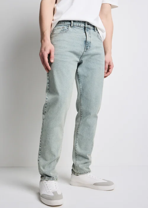 Blue Grey Tapered Fit Jeans - 34 L Image 3