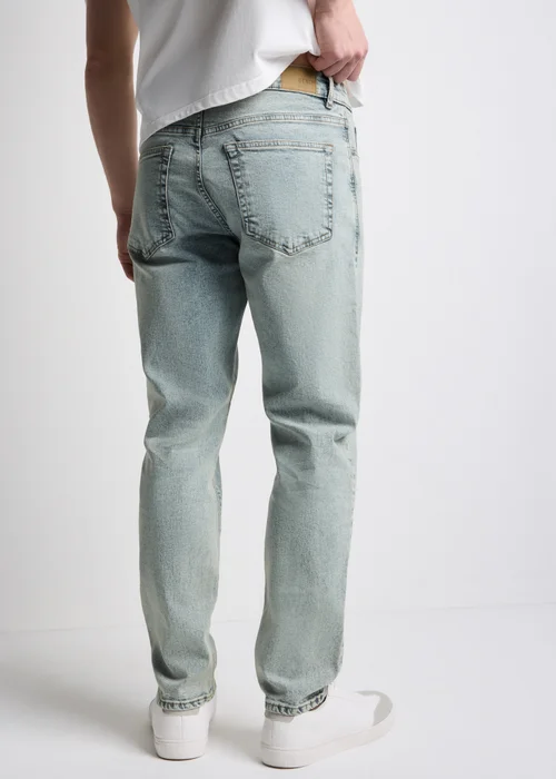 Blue Grey Tapered Fit Jeans - 34 L Image 4