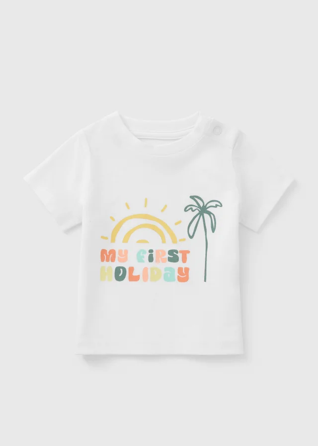 Baby Cream First Holiday T-Shirt (Newborn-23mths)