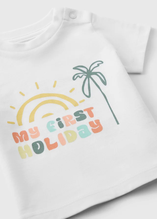 Baby Cream First Holiday T-Shirt (Newborn-23mths)