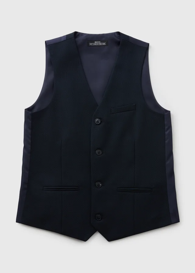 Boys Navy Suit Waistcoat (4-13yrs)
