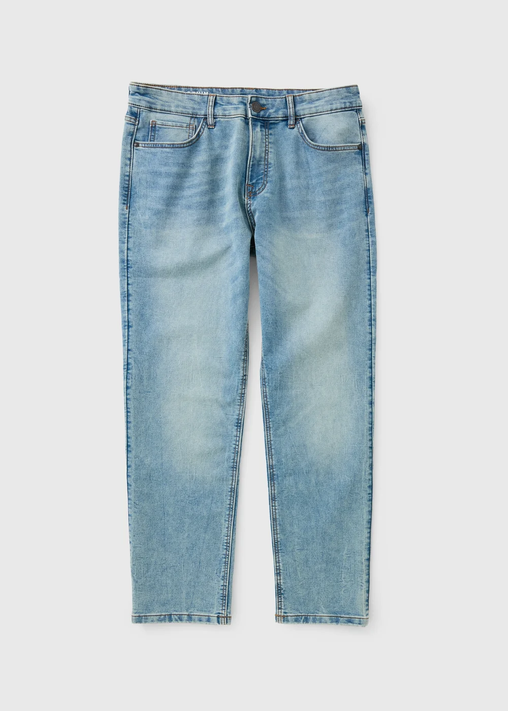 Mid Wash Stretch Comfort Slim Fit Jeans - 32 R Image 1