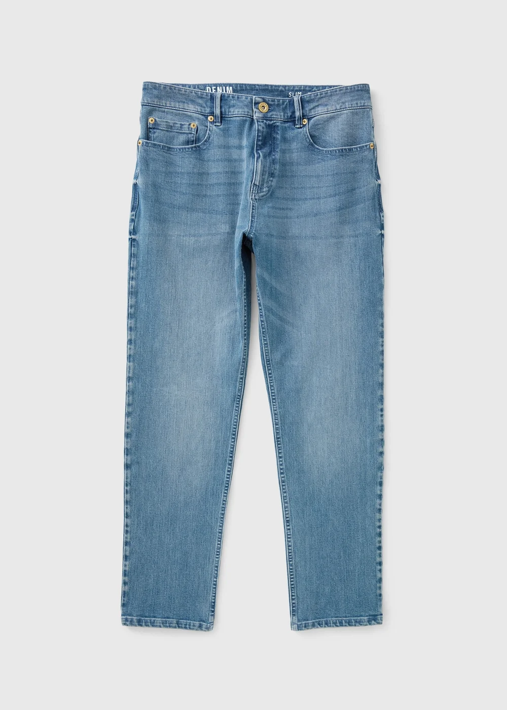Mid Wash 4 Way Stretch Slim Fit Jeans - 38 L Image 5