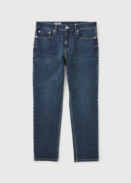 Dark Wash 4 Way Stretch Slim Fit Jeans - 40 R Image 5
