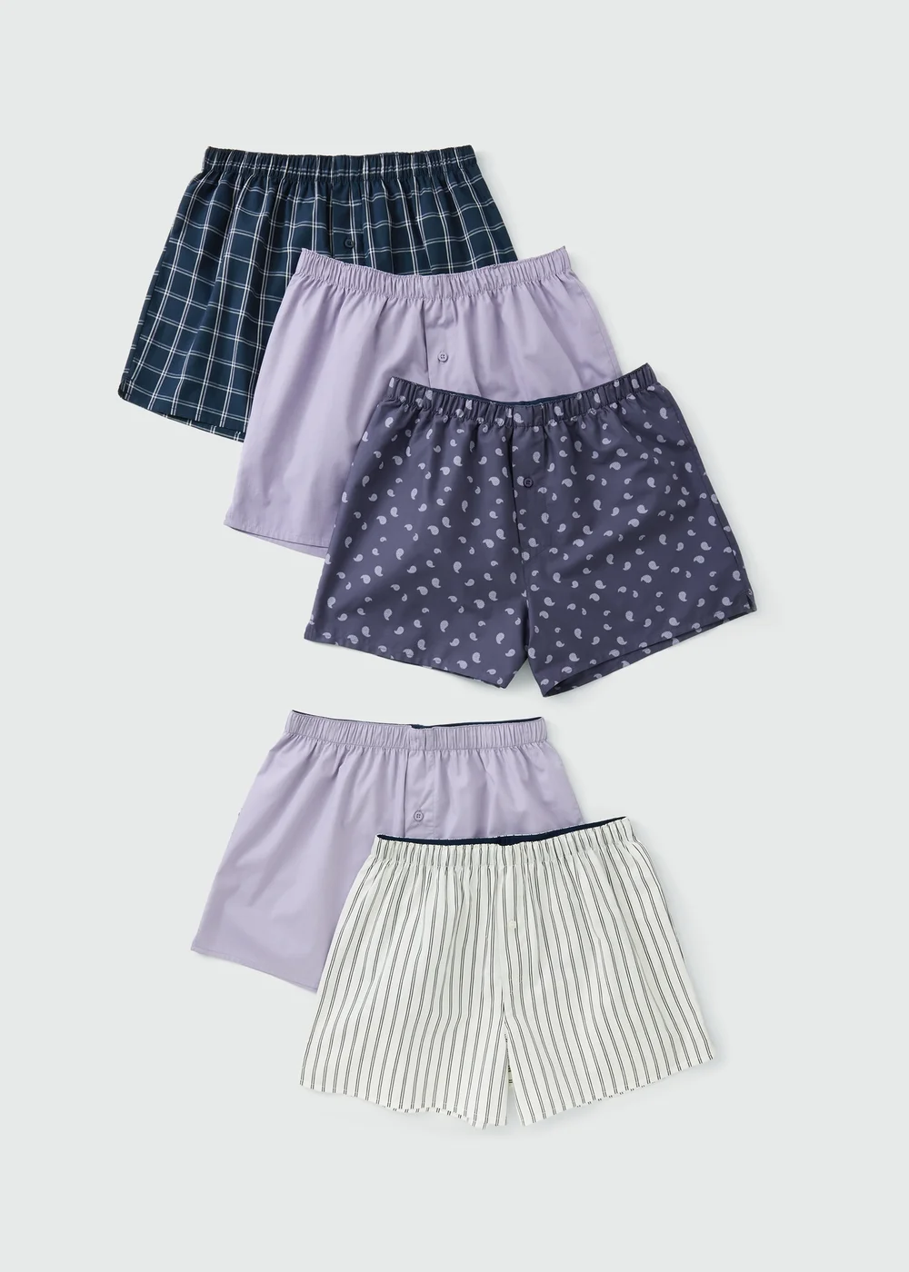 5 Pack Purple Woven Boxers - S Image 1