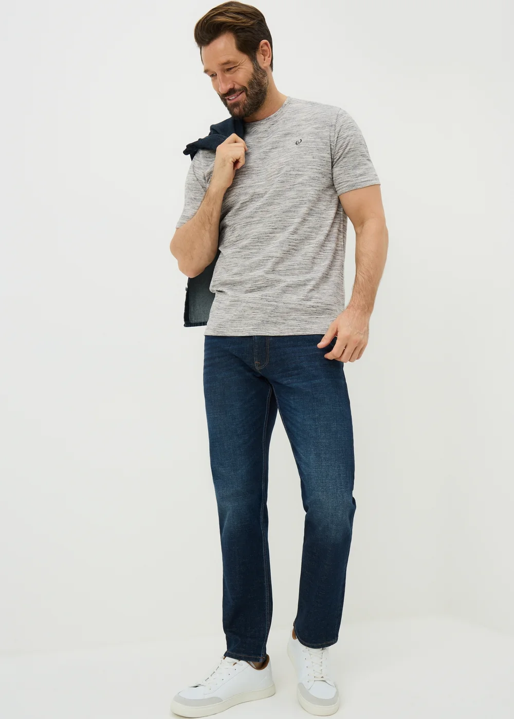 Lincoln Grey Space Dye T-Shirt - S Image 2