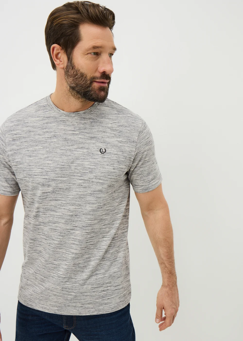 Lincoln Grey Space Dye T-Shirt - S Image 1
