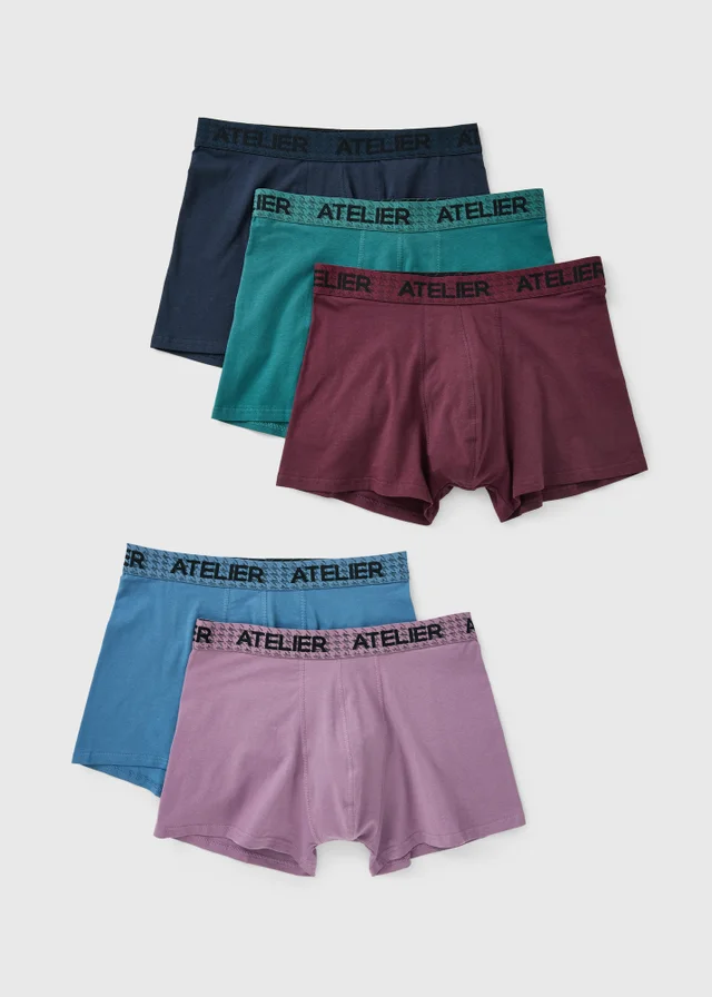 5 Pack Multi Longer Length Hipster Boxers