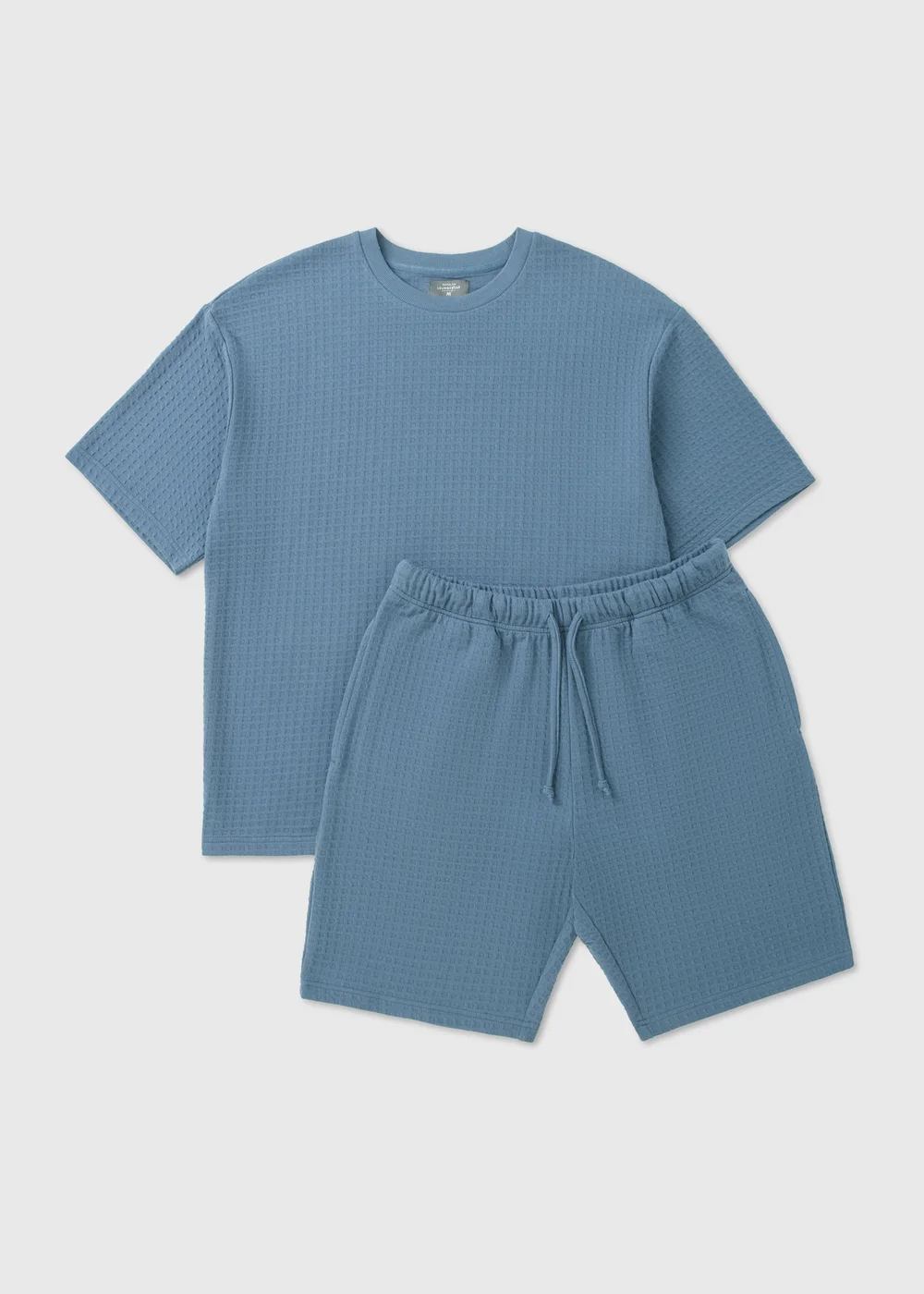 Blue Waffle Short Pyjama Set - XS Image 3