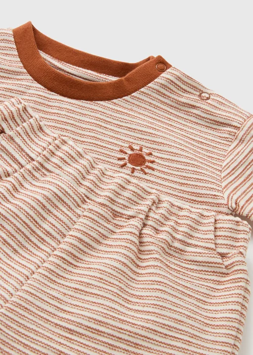 Baby Orange Stripe Sun Top & Shorts Set (Newborn-23mths) - Up to 1 Month Image 2