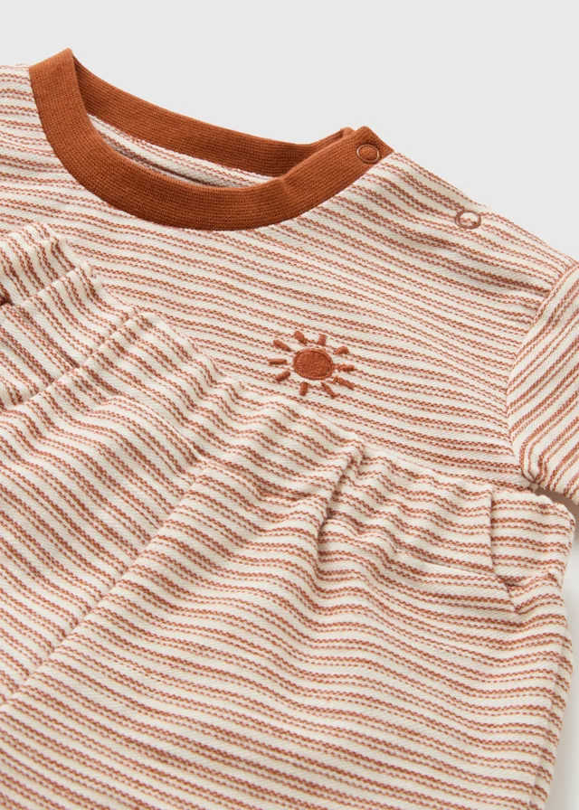 Baby Orange Stripe Sun Top & Shorts Set (Newborn-23mths)
