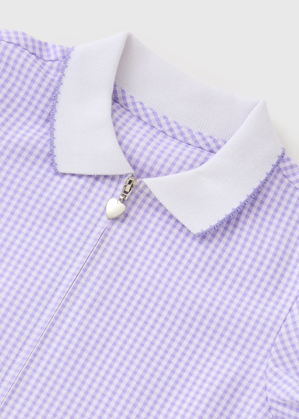 2 Pack Girls Lilac Gingham Knit Collar School Dresses (3-13 Years) - 6 Yrs Image 2