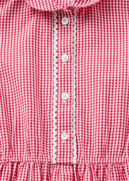 2 Pack Girls Red Gingham Traditional School Dresses (3-12 Years) - 13 Yrs Image 2