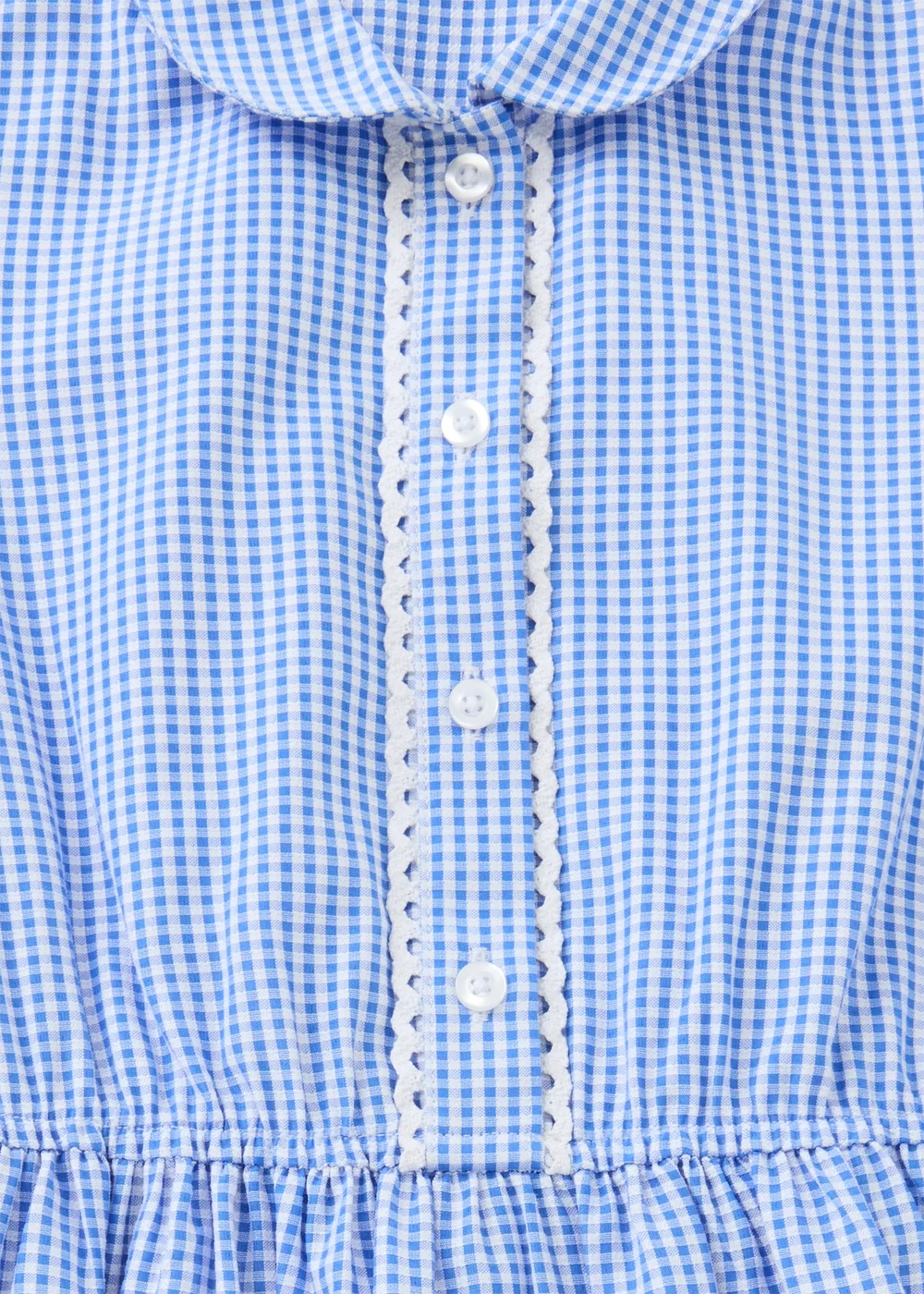2 Pack Girls Blue Traditional Gingham School Dresses (3-12 Yrs) - 3 Yrs Image 2