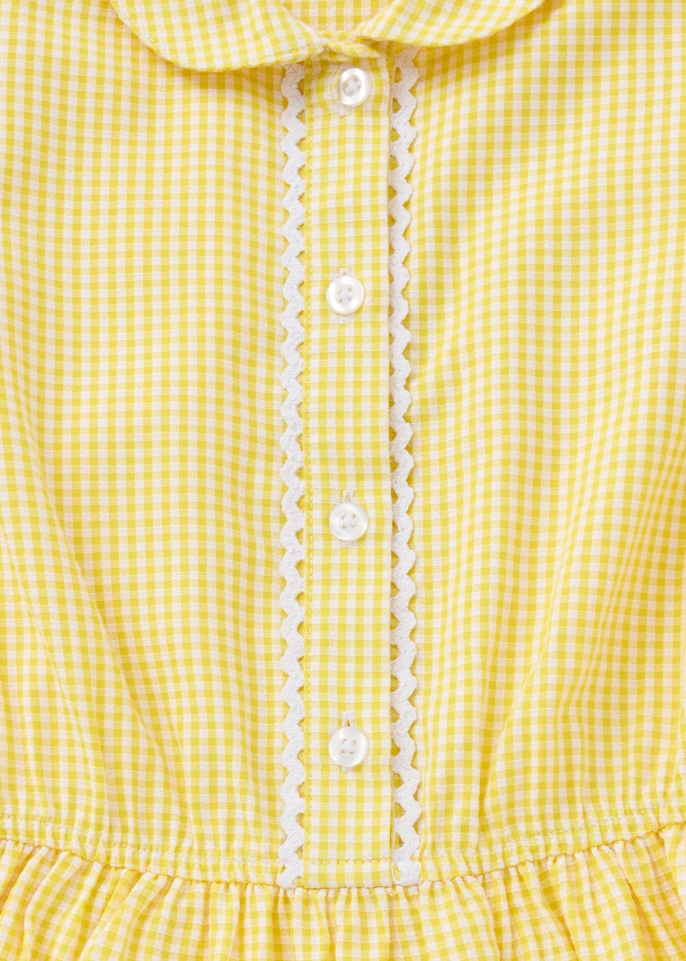 2 Pack Girls Yellow Traditional Gingham School Dresses (3-13 Years) - 3 Yrs Image 2