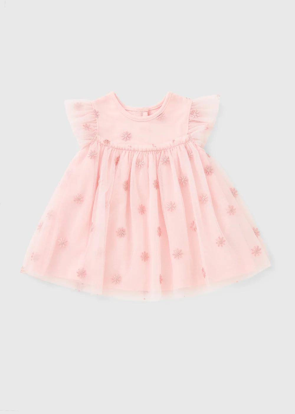 Girls Pink Flower Mesh Dress (Newborn-23mths) - Newborn | Matalan Girls Pink Flower Mesh Dress (Newborn-23mths) - Newborn | Matalan