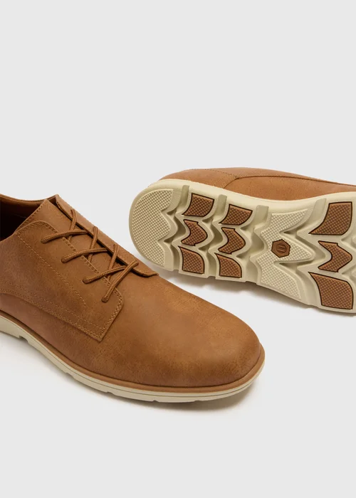 Light Tan Faux Leather Derby Shoe - 6 Image 2