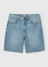 Mid Blue Relaxed Fit Denim Shorts - 30 waist Image 1