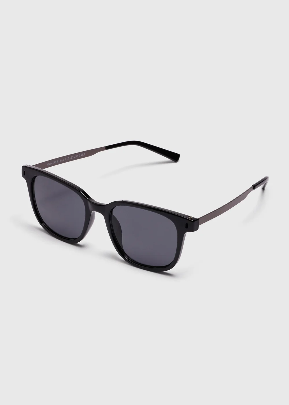 Black Metal Arm Sunglasses Image 1