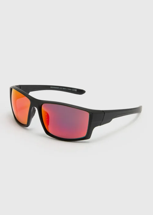 Orange Lens Sports Wrap Sunglasses Image 1