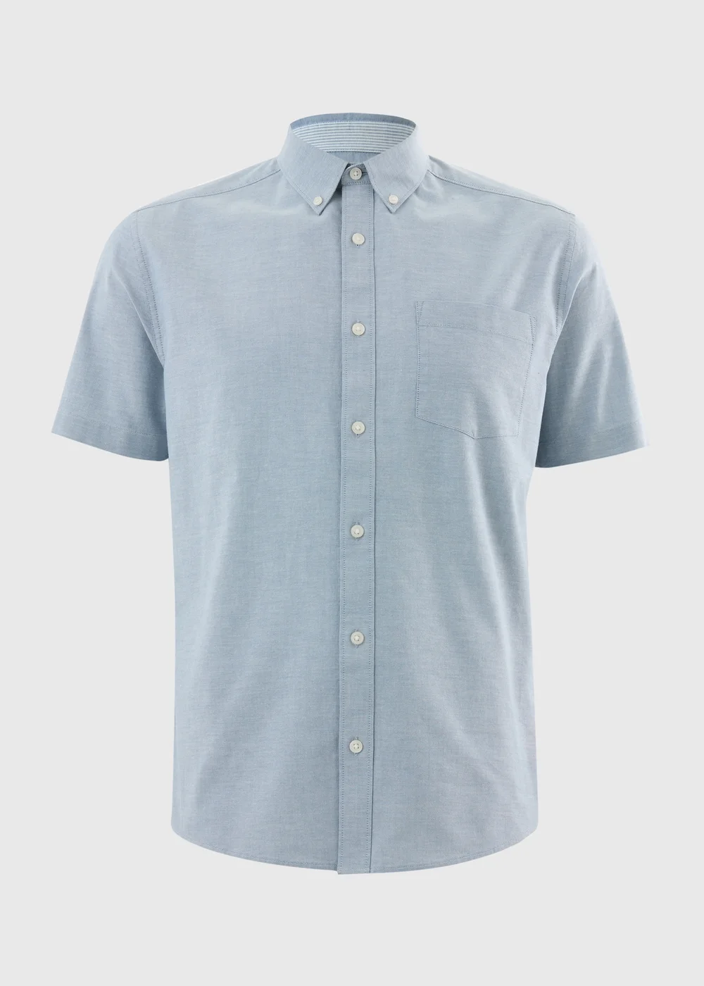 Blue Short Sleeve Oxford Shirt - S Image 4