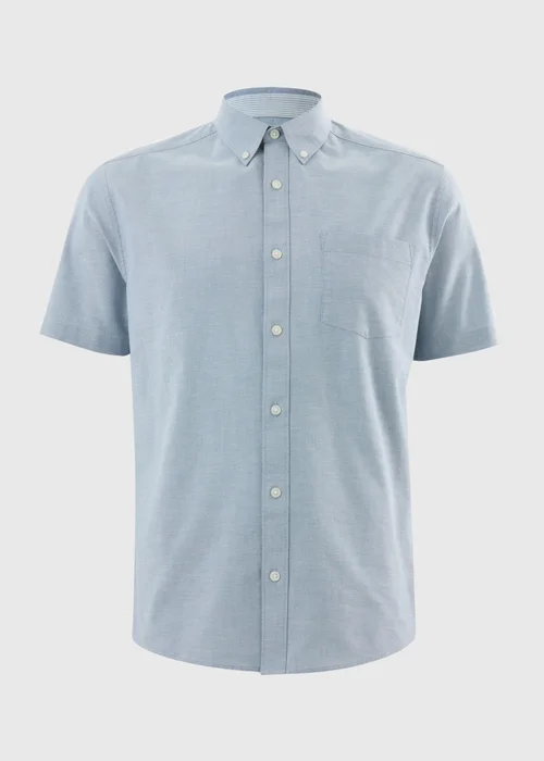 Blue Short Sleeve Oxford Shirt - S Image 4