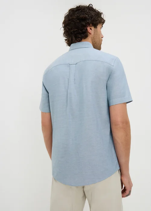 Blue Short Sleeve Oxford Shirt - S Image 3