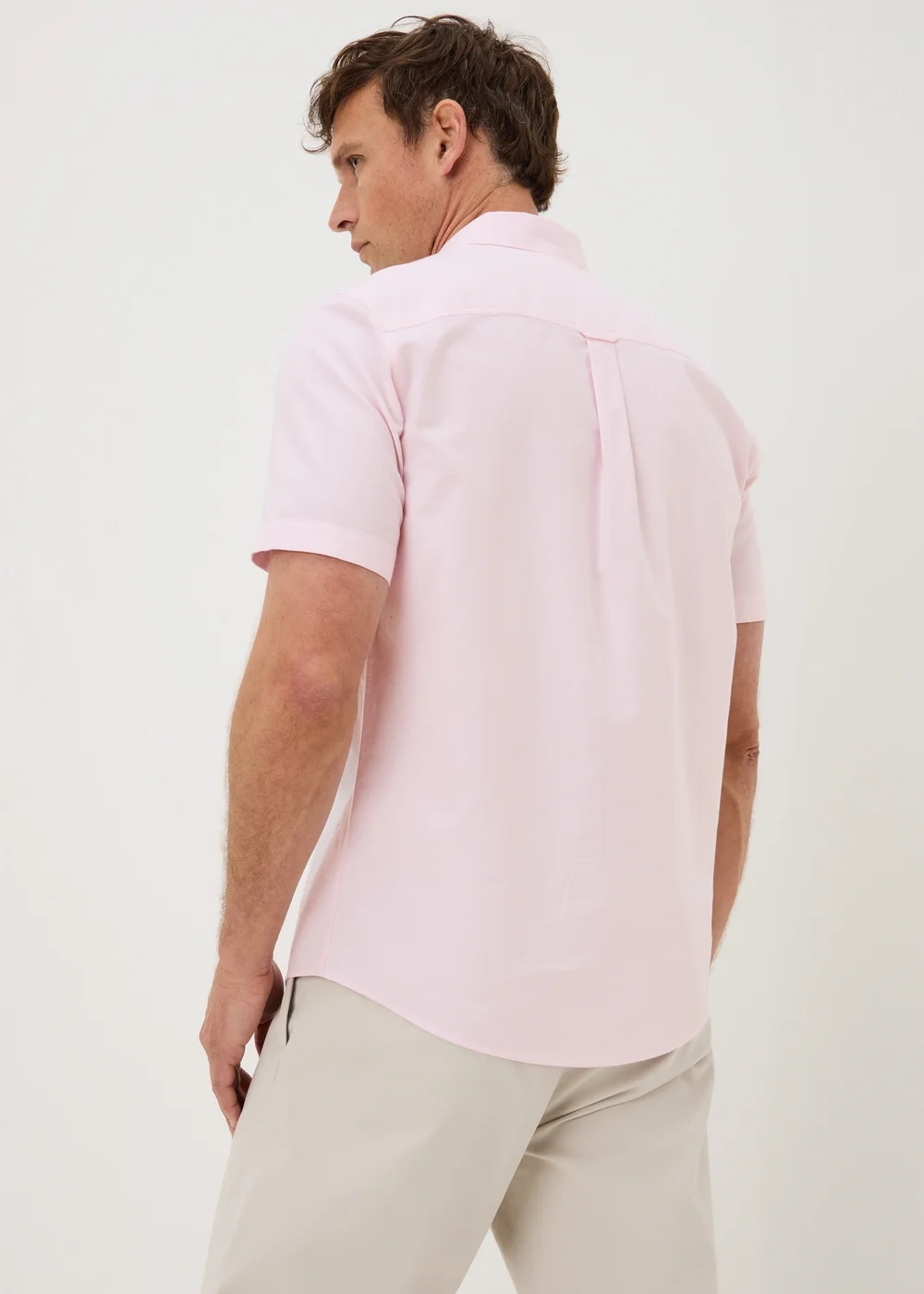 Pink Short Sleeve Oxford Shirt - S Image 3