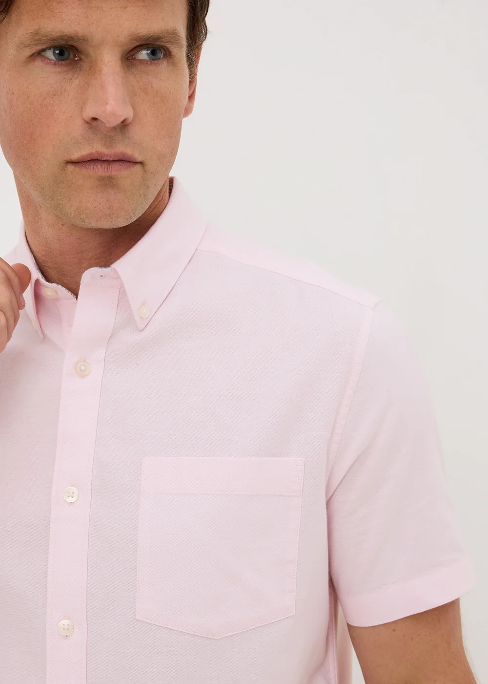 Pink Short Sleeve Oxford Shirt - S Image 2