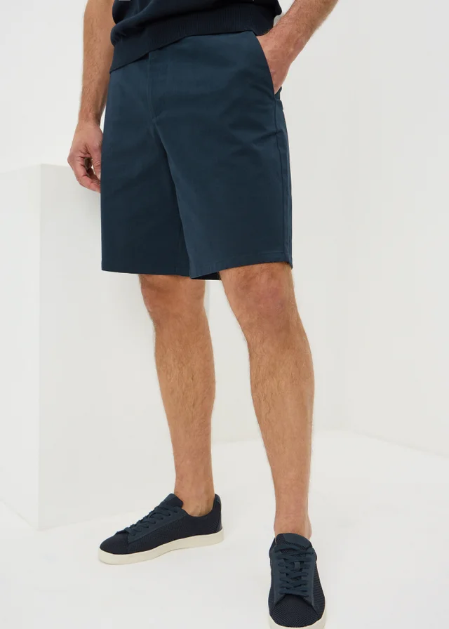 Navy Regular Fit Chino Shorts