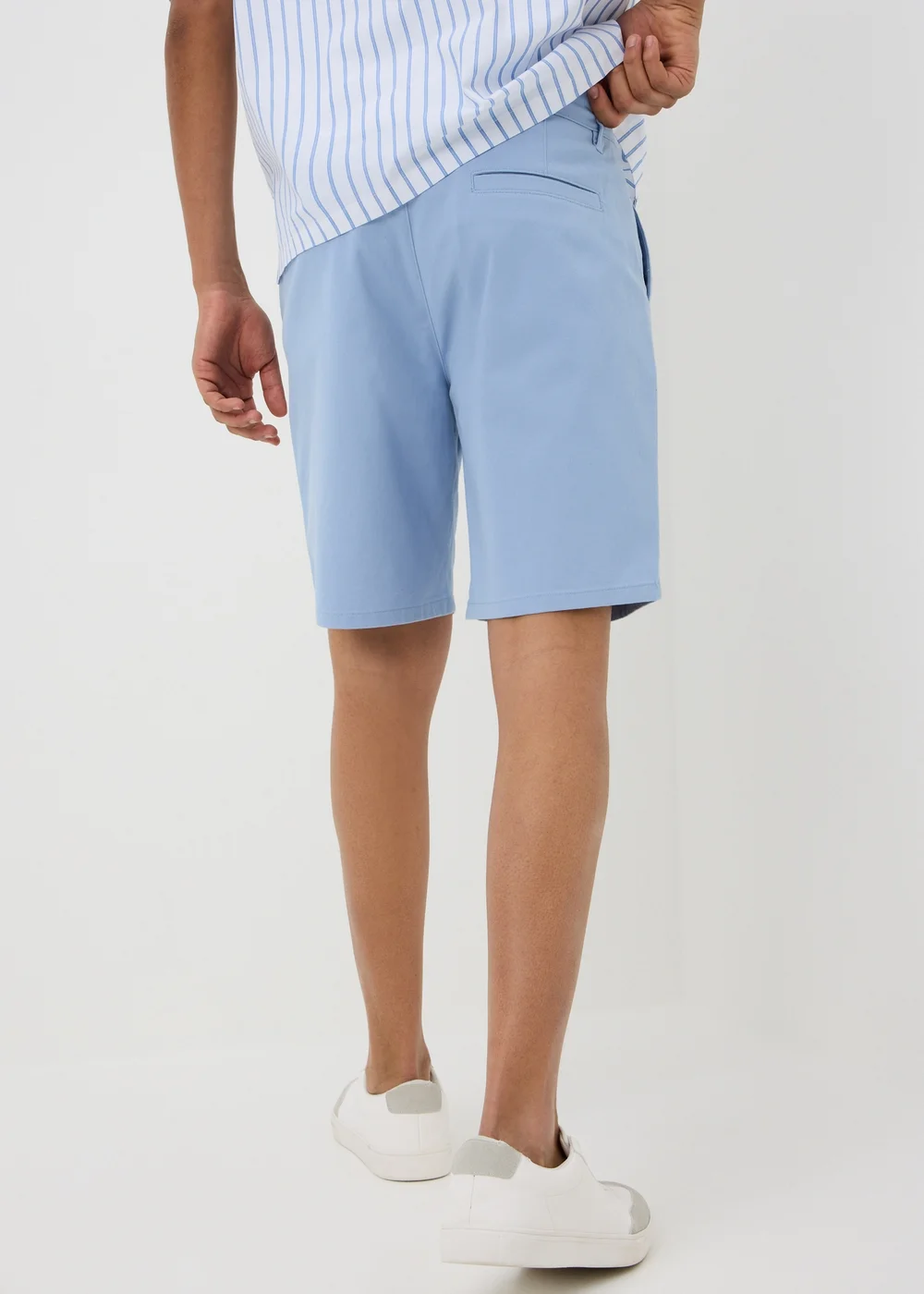 Light Blue Regular Fit Chino Shorts - 40 Image 2