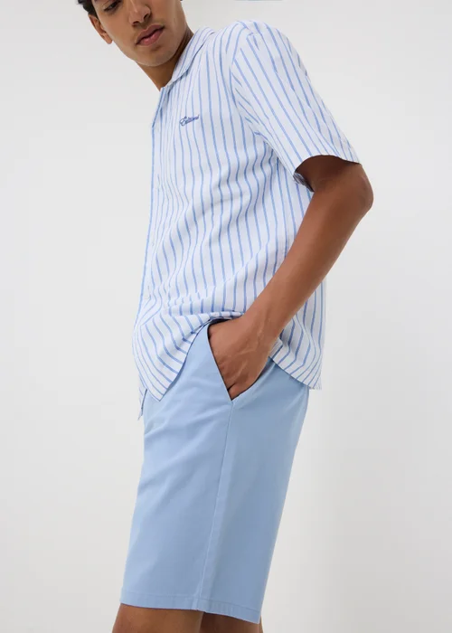 Light Blue Regular Fit Chino Shorts - 40 Image 3
