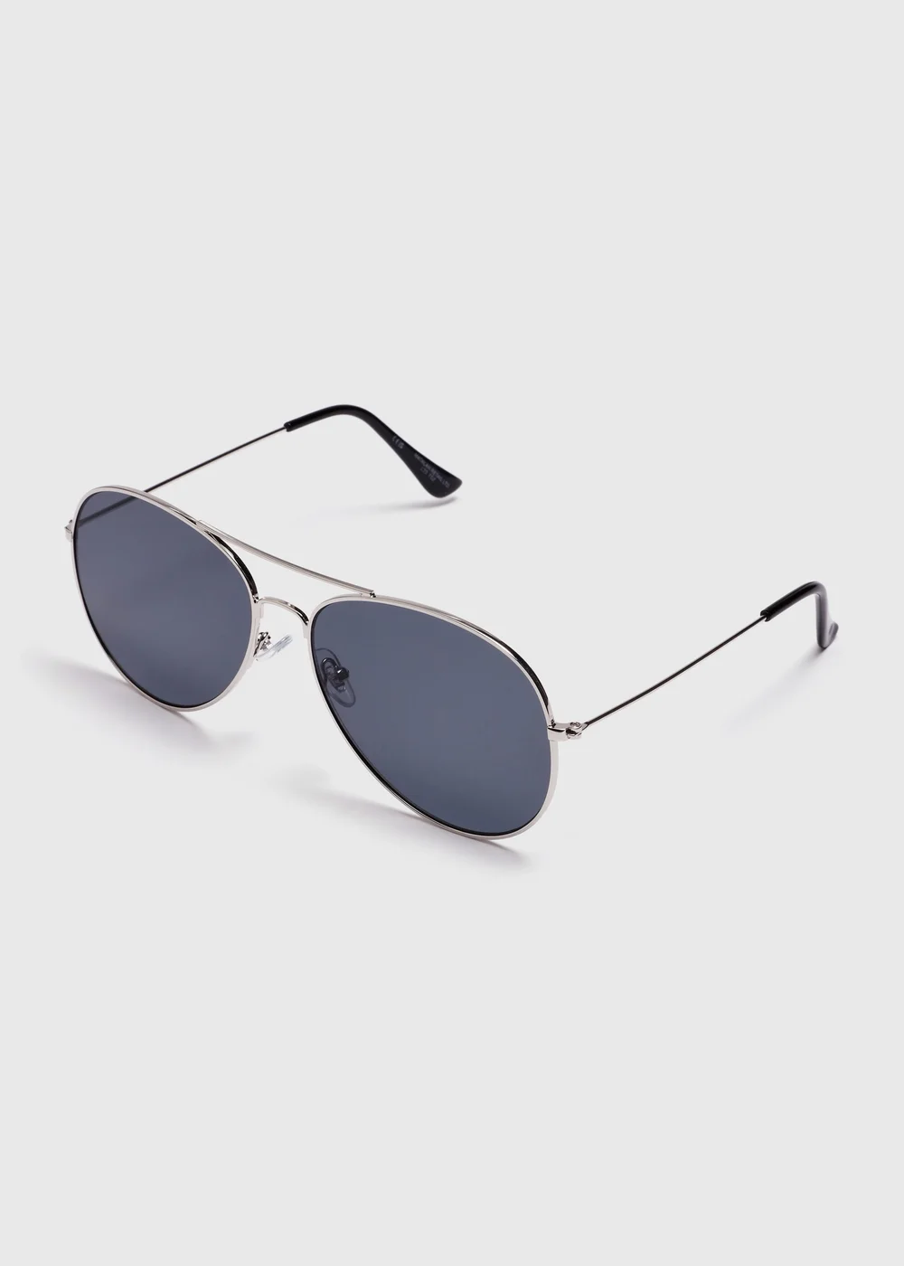 Silver Aviator Sunglasses Image 1