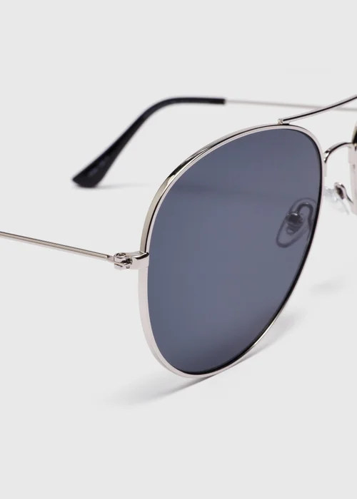 Silver Aviator Sunglasses Image 2