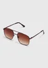 Copper Aviator Sunglasses Image 1