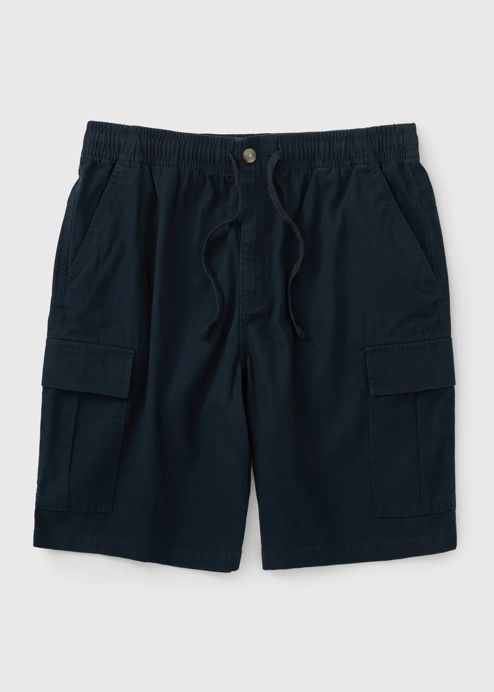 Navy Canvas Cargo Shorts - Small Image 3