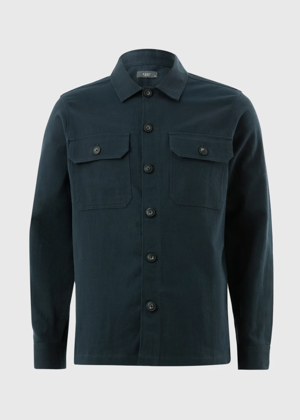 Navy Linen Blend Shacket - S Image 4