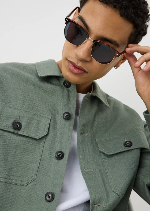 Sage Linen Blend Shacket