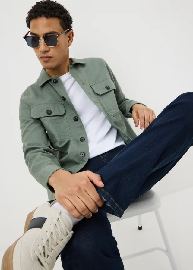 Sage Linen Blend Shacket