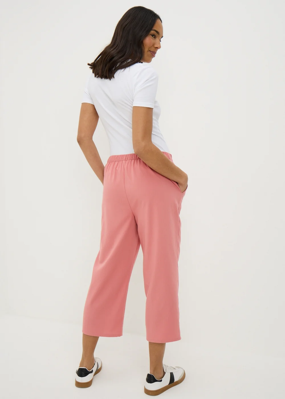 Pink Cropped Clipper Trousers - 18 Image 3
