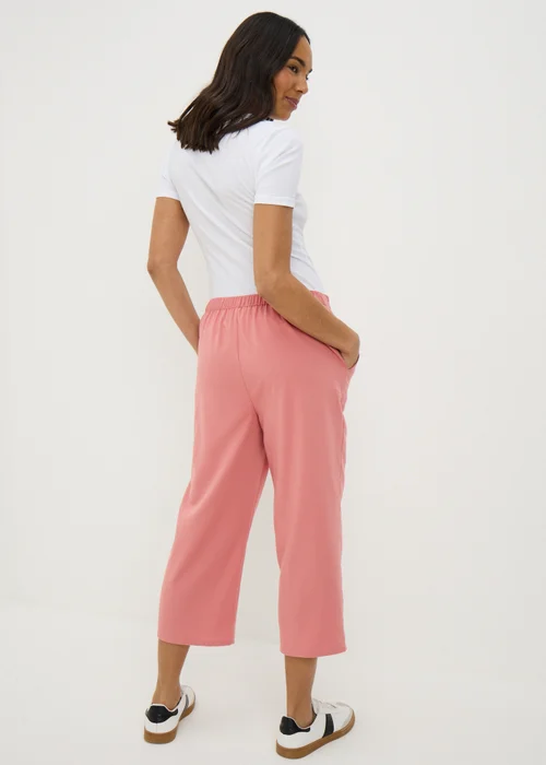 Pink Cropped Clipper Trousers - 18 Image 3