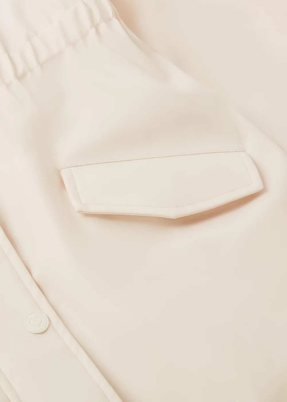 Girls Cream Elasticated Mac Coat (7-15yrs) - 7 Yrs Image 2