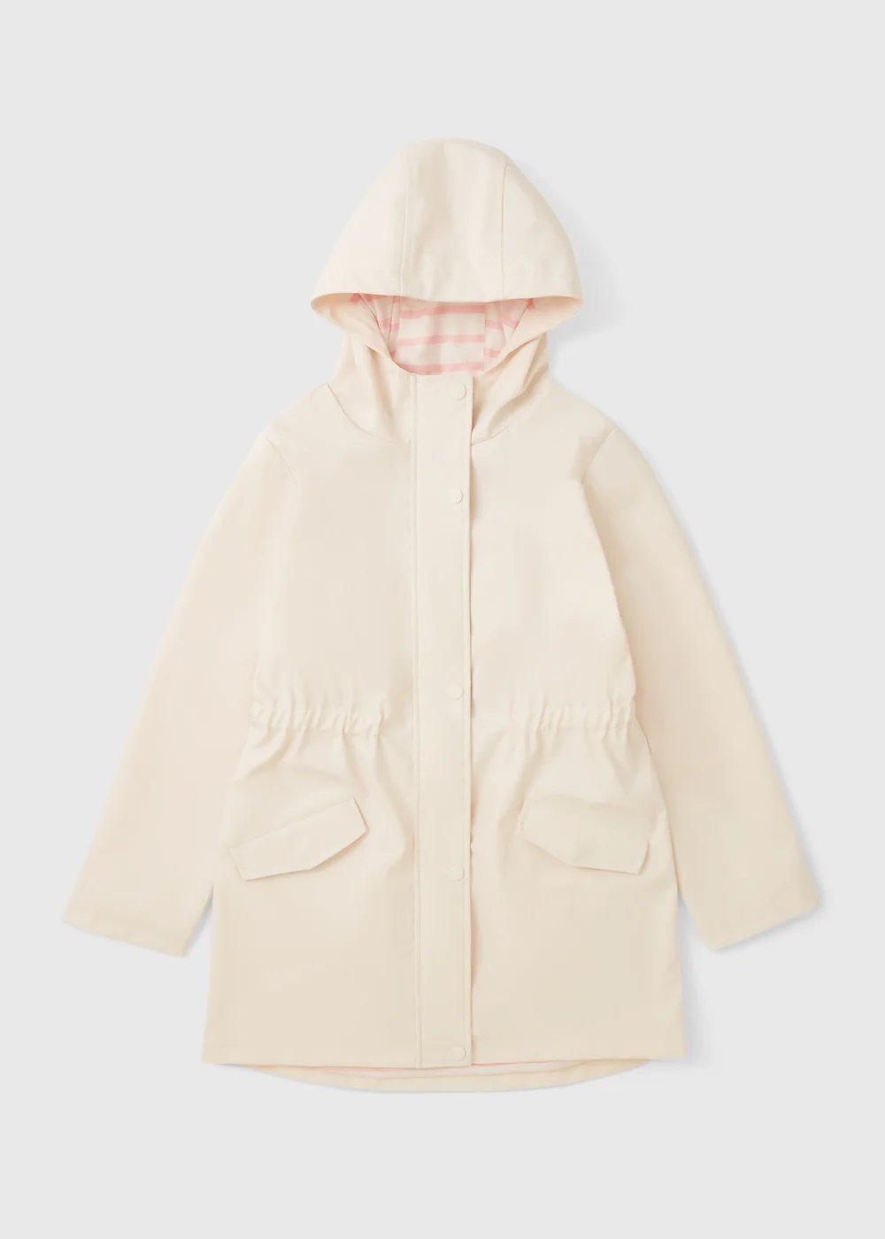 Girls Cream Elasticated Mac Coat (7-15yrs) - 7 Yrs Image 1