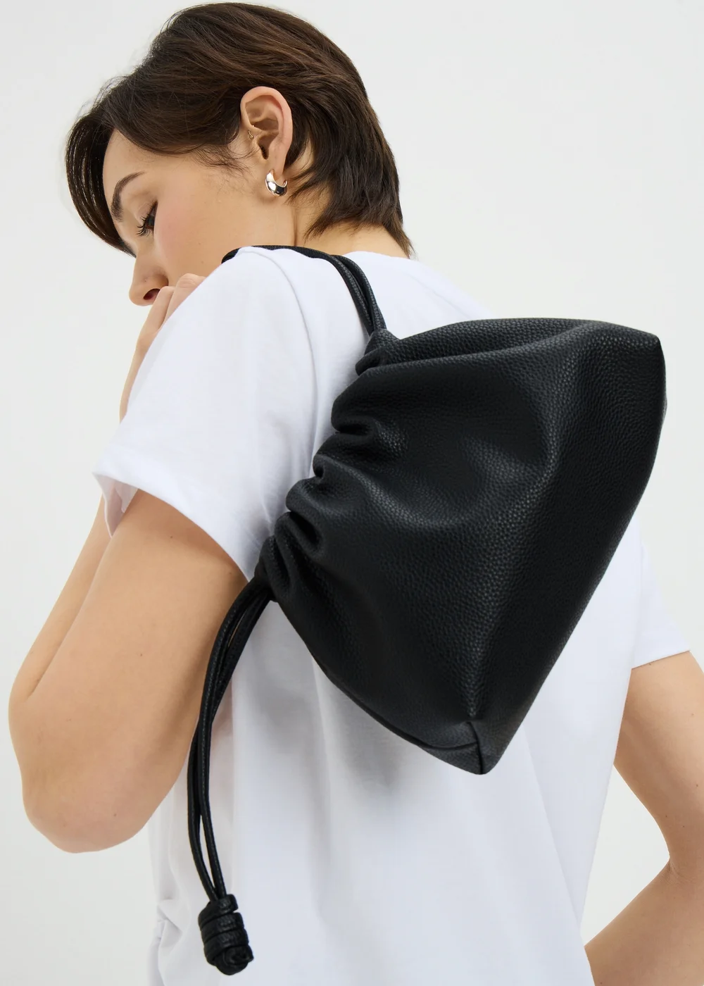 Black Pouch Bag - One Size Image 1