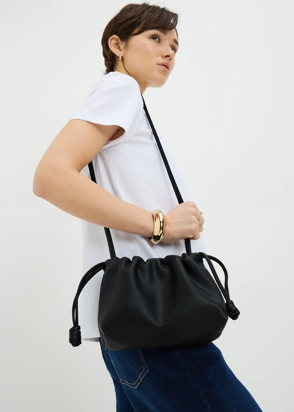 Black Pouch Bag - One Size Image 2