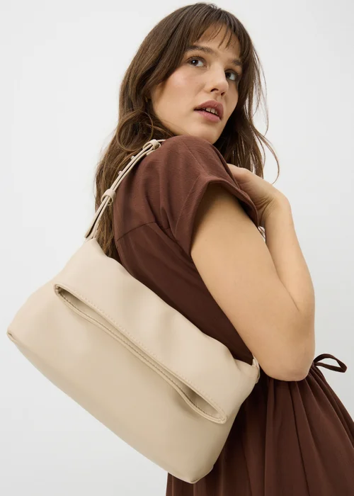 Stone Fold Over Shoulder Bag - One Size Image 1