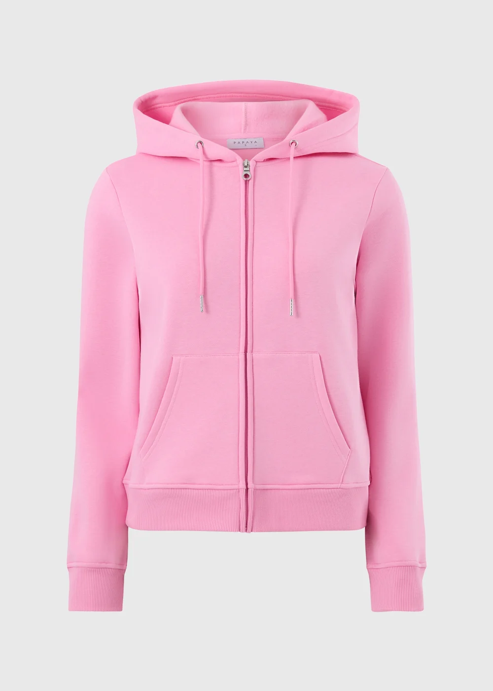 Bright Pink Zip Up Hoodie - S Image 3