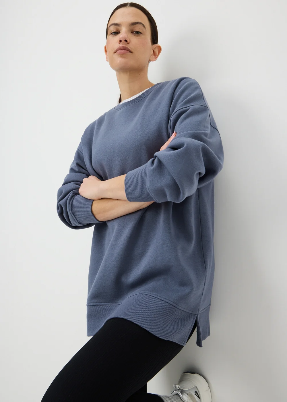 Blue Longline Sweatshirt - M Image 1